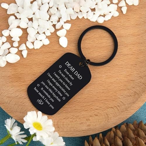 Gifts for Dad from Daughter Son, Drive Safe Keychain Dad Christmas Gift Stocking Stuffers for Birthday Thanksgiving Father's Day Gift for Husband from Wife thumbnail 5