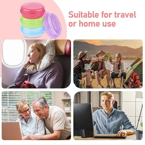 4 Pcs Mini Pill Organizer Small Pill Box Cute Portable Pill Case for Pocket Purse Travel Storage Containers Earplug Case Medicine Dispenser Vitamin Holder(Blue+Pink+Purple+Green) thumbnail 2