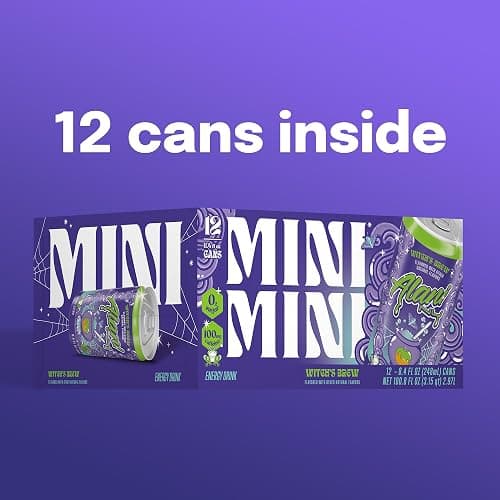 Alani Nu WITCHES BREW, Low Calorie Energy Drinks, 100mg Caffeine, Biotin, B Vitamins, Zero Sugar, 10 Calories or Less, 8 Fl Oz Cans, 12 Pack thumbnail 6