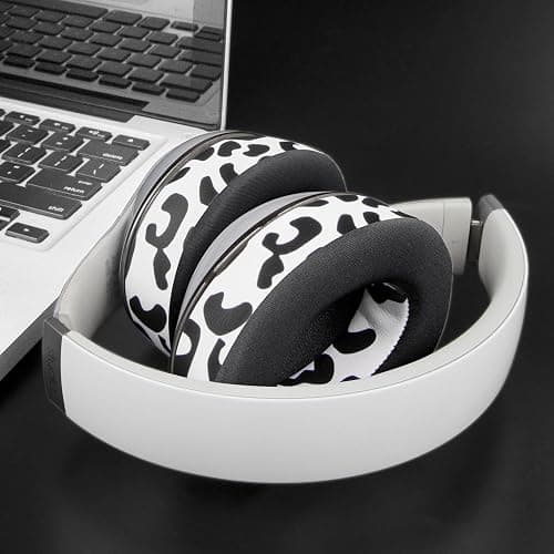SoloWIT Cooling Gel Earpads Replacement for Beats Studio 2 & Studio 3 Wired & Wireless Headphones, Ear Pads Cushions with High-Density Noise Isolation Foam, Added Thickness - Snow Leopard thumbnail 8