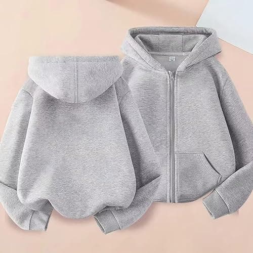 Oversized Hoodies For Teen Girls Boys Baggy Zip Up Classic Hooded Sweatshirts Casual Solid Long Sleeve Jacket with Pockets thumbnail 3