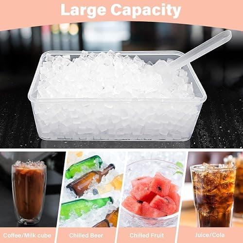 Mini Ice Cube Tray for Freezer: FDDBI Small Ice Trays for Freezer with Bin - 117×4PCS Easy Release Nugget Ice Tray - Crushed Ice Tray with Container thumbnail 6