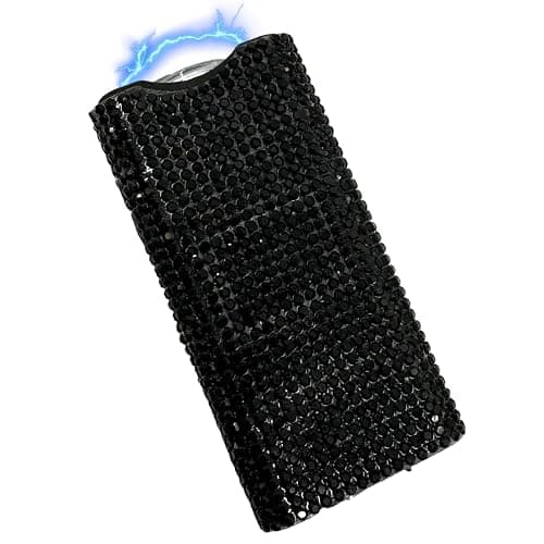 Streetwise Rhinestun Keychain Stun Gun – Compact Rechargeable Stun Gun Flashlight with Rhinestone Grip, Holster and Keyring for Women’s Self Protection - Image 1
