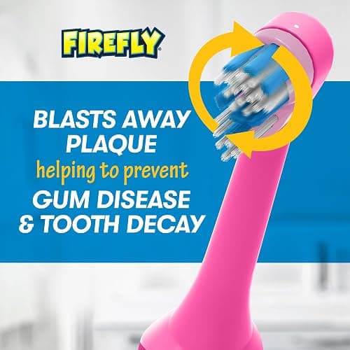 Firefly Clean N' Protect Barbie Toothbrush with Antibacterial Cover, Soft Bristles, Battery Included, Ages 3+, 1 Count thumbnail 4