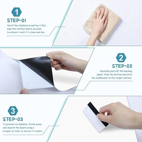 TPCSCH Magnetic WhiteBoard for Wall 40" x 32" Self-Adhesive Magnete Dry Erase White Board Sticker with Magnet Accessories Magnetic Wall Decal Peel and Stick Magnetic Wall Decal for Kids Playroom thumbnail 5