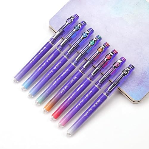 WRITECH Liquid Ink Rollerball Pens: 8ct Assorted Colors Extra Fine Point Tip 0.5mm Roller Ball Rolling Pen for Smooth Writing Coloring Drawing Journaling No Bleed & Smear &Smudge Multi Colored. thumbnail 7