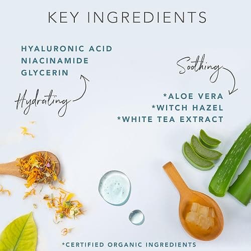 Hyaluronic Acid Toner for Face - USA Made with Natural & Organic Ingredients, Hydrating Toner with Niacinamide, Softens and Smoothes Dry & Sensitive Skin, Fragrance-Free Skin Care Spray thumbnail 4