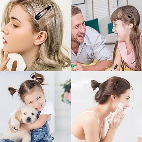 70 Pack Barrettes Women Metal 2 Inch Snap Hair Clips Accessories, Tuefuzy White Hair Barrettes, Non Slip Hair Clips for Girls, Kids, Teens, Women thumbnail 6