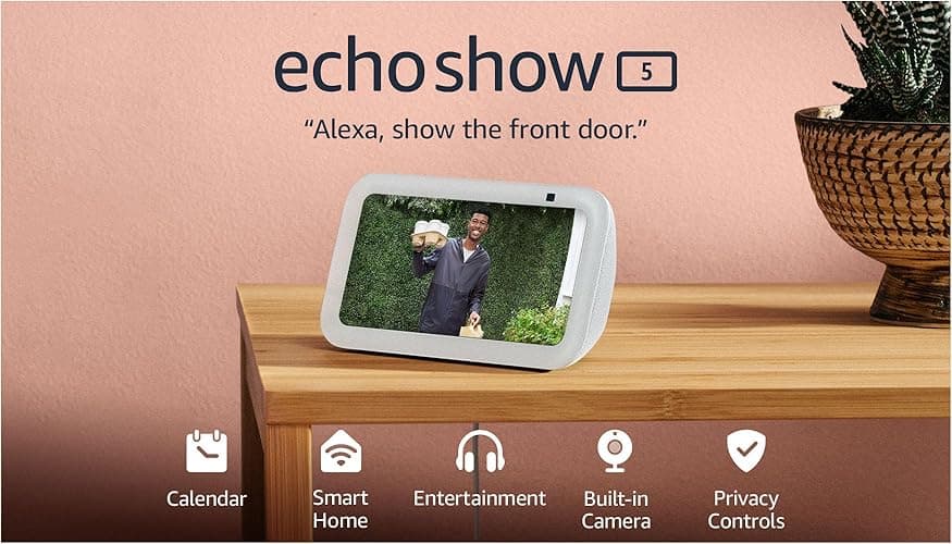 Amazon Echo Show 5 (newest model), Smart display with 2x the bass and clearer sound, Glacier White thumbnail 10