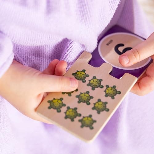Melissa & Doug Self-Correcting Wooden Number Puzzles with Storage Box (40 pcs) thumbnail 8