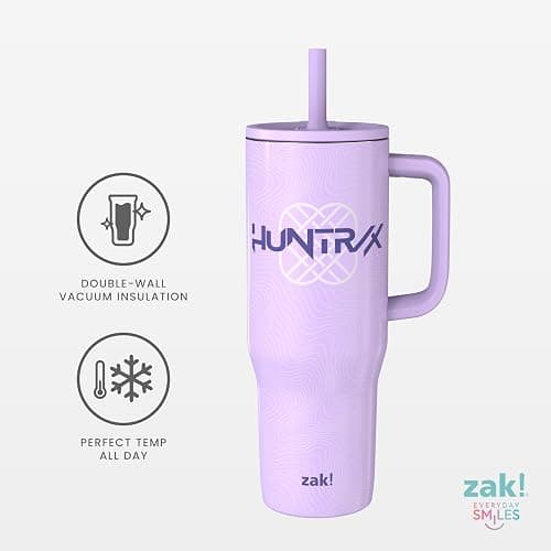 Zak Designs KPop Demon Hunters 30oz Spill-Proof Insulated Travel Tumbler | BPA Free, Silicone Straw, Handle, Cupholder Friendly, Dishwasher Safe, For Office, Home, Travel, Work, Gym, Fitness thumbnail 6
