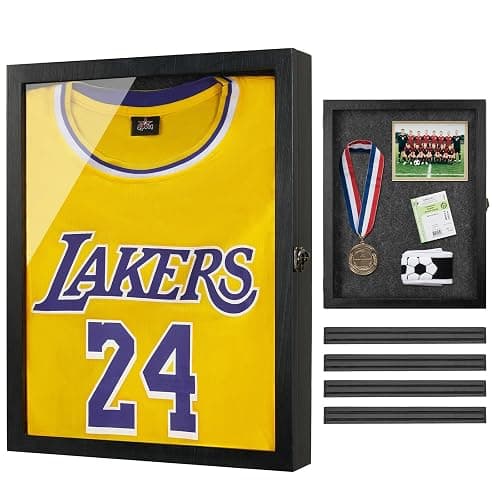 Large Jersey Frame Display Case, Black Shadow Box Frame 13X17 with Slot, for Graduation/Pet/Medal/Coin/Wedding Keepsakes, Anniversary/Birthday/Bridal/Engagement/Wedding Registry/House Warming Gifts - Image 1