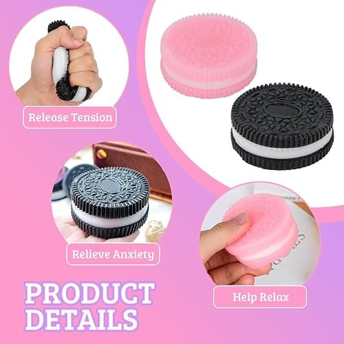 Taba Squishy, 4PCS Fufu Squishy Biscuit Stress Relief Toy Squishy Fidget Toys for Squishy Pinching Biscuit Simulation Toy Decompression Toy for Adults Kids thumbnail 5