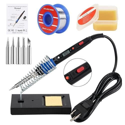Soldering Iron Kit, 80W 110V LCD Digital Welding Tools, 356-896℉(180-480℃), Portable Adjustable Temperature Solder Irons, for Metal, Jewelry, Electric Repairing, DIY - Image 1