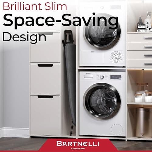 Bartnelli by Rorets Ironing Board Made in Europe | Iron Board with 4 Layered Cover & Pad, Height Adjustable up to 36" Features A Safety Iron Rest, 4 Steel Legs, for Laundry Room or Dorm Use (43x13) thumbnail 7