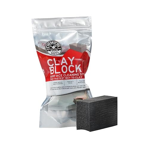 Chemical Guys CLAY_BLOCK Clay Block V2 (4.6 in. x 3.5 in. x 1.7 in.), Black - Clay Block Only - Image 1
