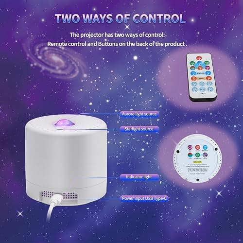 Star Projector, Galaxy Projector, Remote Control & Timer Galaxy Light, LED Nebula Night Light Projector for Adults Bedroom Decoration, Party, Birthday, Christmas,Valentine's Day,Room Decor thumbnail 5