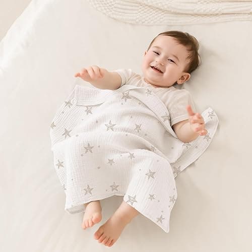 Susurration Muslin Cloths for Baby, 100% Cotton Baby Muslin Squares Cloths for Newborn Boy and Girl, Soft, Breathable and Extremely Absorbent Baby Muslin Burp Cloths, 60 x 60 cm, 8 Pack thumbnail 4