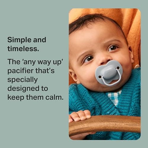 Tommee Tippee Anytime Matte Newborn Pacifier, 0-6 Months, Pack of 6 | Symmetrical Baglet, BPA-Free Silicone Soother, Blue & Green thumbnail 2