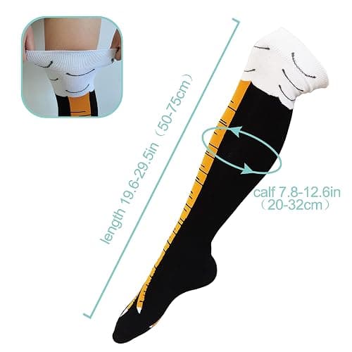 Chicken Leg Socks for Women Men Funny Novelty Crazy Sock White Elephant Gifts for Adults Gag Gift Chicken Feet Socks thumbnail 3