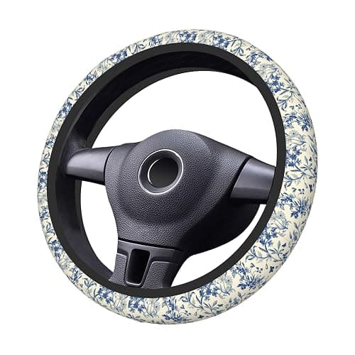 Floral Cute Steering Wheel Cover for Women & Men – Universal 15 Inch Car Accessories, Non-Slip & Stylish Design, Fits Most Cars, SUVs, and Auto thumbnail 4