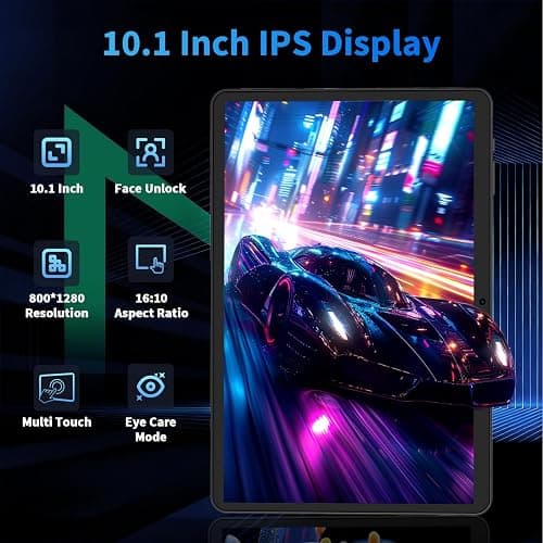 2026 10 Inch Tablet with Keyboard, Android 15 Tablet with Gemini AI, 24GB+256GB+2TB Expand, 2-in-1 Tablets with 8-Core, WiFi, 8000mAh, GMS, GPS, Electronic Tablets PC with Mouse, Case, Stylus (Black) thumbnail 7