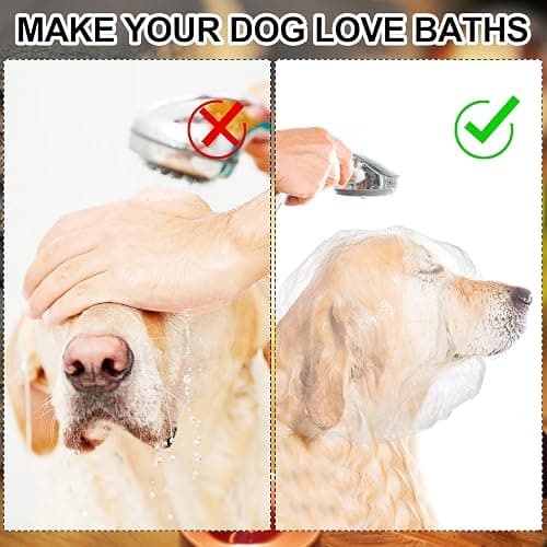 Weewooday 32 Pieces Disposable Pet Shower Caps - Plastic Dog Ear Covers for Bathing, Drops, Guard - Transparent Overhanging Ears Protection for Puppy, Kitten, Small Pets Bath, Shower, Rain Water thumbnail 4