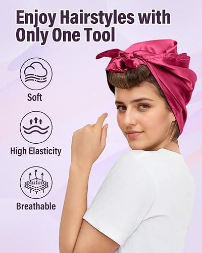 Heatless Hair Curler Overnight Curls-3 Pcs No Heat Curling Blowout Rod to Sleep In,Hair Rollers with Satin Scarf thumbnail 4