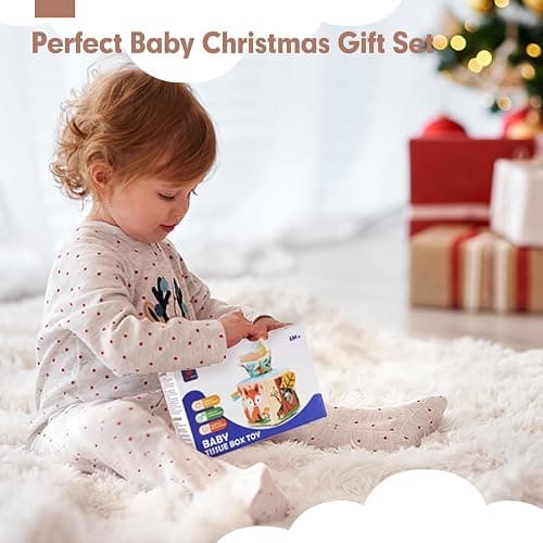hahaland Baby Tissue Box Toy - 6 Month Old Montessori Baby Toys 6-12 Months | Sensory Pulling Play Scarf Soft Box, Crinkle Paper, Mirror, Tag for Babies Boy Girl Gifts Must Haves 1 Year Old Birthday Gift thumbnail 9