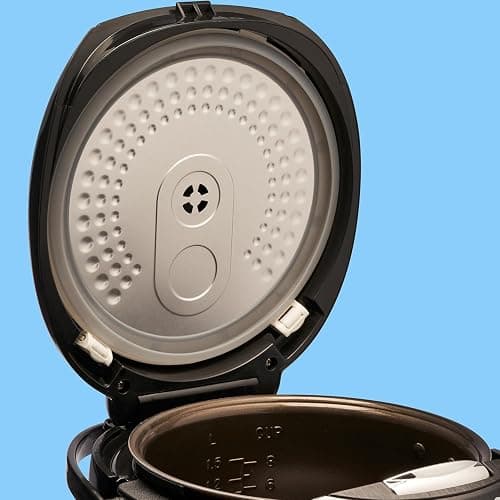 REISHUNGER Digitaler Reiskocher & Dampfgarer Schwarz | 1,5 L bis 8 Personen | Warmhaltefunktion, Timer & Premium Innentopf | Multikocher, 12 Programme, 7-Phasen-Technologie thumbnail 9