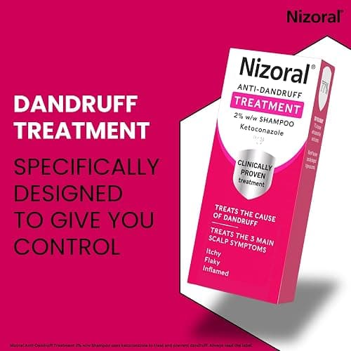 Nizoral Anti-Dandruff Treatment Shampoo with Ketoconazole, 1 x 60ml | Treats and prevents dandruff, clinically proven to control itchy & flaky scalps, soothes infammation thumbnail 2