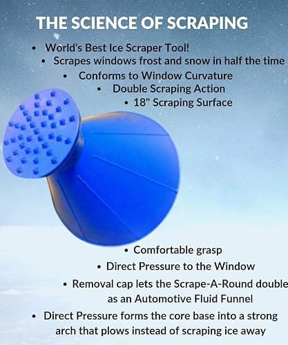 SCRAPER CONE®️ The Original Ice Scraper Made in The USA 10 Colors to Choose from Select Colors to Match Your Favorite Team Snow Removal Magical Frost Removal Funnel Shaped (Hot Pink) thumbnail 6