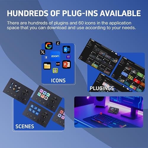 ActionRing Streaming Macro Keypad, Stream Controller Deck, Gaming Shortcut Keyboard, with Customizable 6 LCD Shortcut Keys, 3 Buttons and 3 Knobs, Trigger Actions in OBS/Twitch/YouTube, Windows 10/Mac14.0 (N3 Black) thumbnail 8