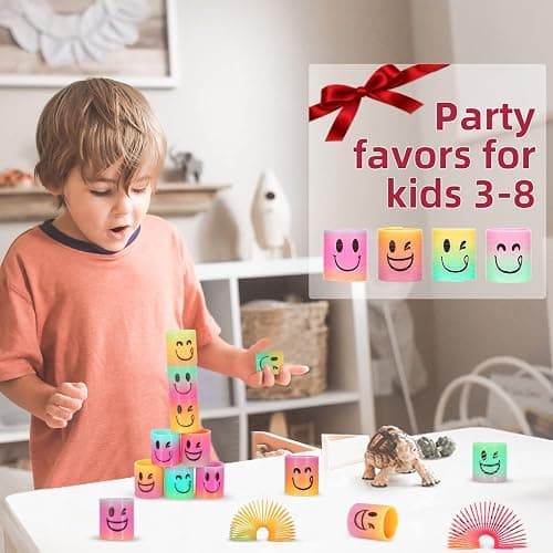 AZEN 24 Pcs Mini Spring Party Favors for Kids 3-5 4-8, Goodie Bags Stuffers for Birthday Party, Classroom Prizes Kids Prizes, Small Bulk Toys Gifts (4 Smile) thumbnail 5