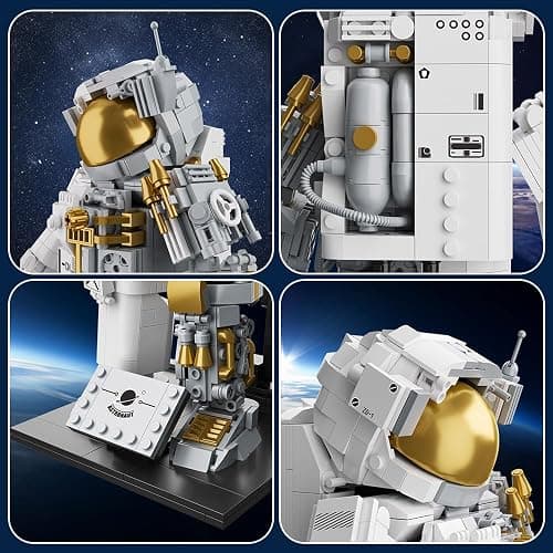 NETEHU Space Astronaut Building Block Toy, Ideal Gift for 6-14 Year Old Children, 880 Pieces Mini Bricks for Adult, Space Astronaut Building Block Sets thumbnail 8