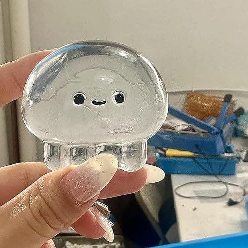 Cheap Taba Squishy, Taba Squishy Big Jellyfish, Jellyfish Decompression Toys, Cute to The Extreme Pinch, Their Own Use or Gift is an Excellent Choice! (Transparent) thumbnail 3