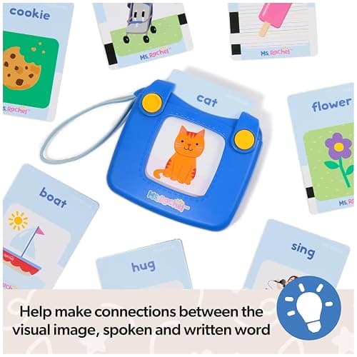 Ms. Rachel Official First Words Talking Flash Cards with Electronic Reader, 100 Words, Educational Toys & Toddler Toys for Girls & Boys Ages 1-2+ thumbnail 5
