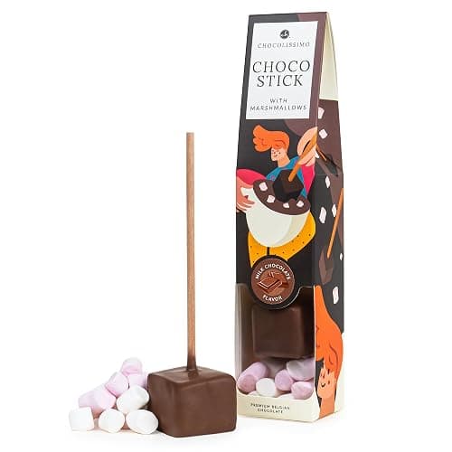 CHOCOLISSIMO - Weihnachtsschokolade - Trinkschokolade am Stiel, Heiße Schokolade Vollmilch - Schokolade Geschenk Nikolaus - Frauen, Männer, Junge, Mädchen, Frau, Mann, Kinder - Xmas ChocoStick - Image 1