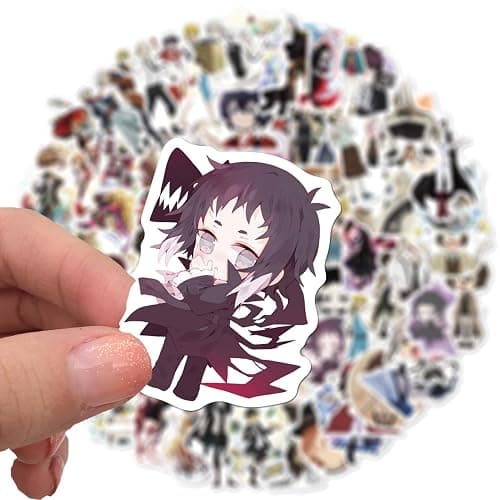 100Pcs Cartoon Bungo Stray Dogs Stickers for Water Bottles Cup Laptop Guitar Car Motorcycle Bike Skateboard Luggage Box Vinyl Waterproof Graffiti Patches JHSL thumbnail 7