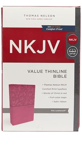 NKJV, Value Thinline Bible, Pink Leathersoft, Red Letter, Comfort Print: Holy Bible, New King James Version thumbnail 9
