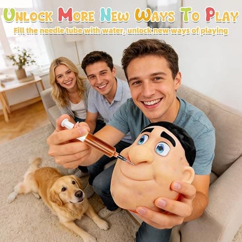 2026 Premium Pack Refillable Pimple Popping Toy – Big Head Squeeze Toy for Stress & Anxiety Relief, Realistic Pus Burst Fidget Toy, Funny Gag Gift for Adults, Black Hair thumbnail 6