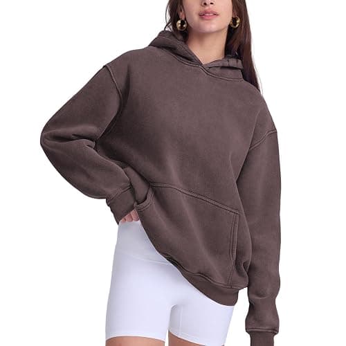 Dnzzs Womens Oversized Hoodie Acid Wash Hoodie Vintage Sweatshirt Heavyweight Fleece Cotton Streetwear Trendy Sweatshirts thumbnail 4