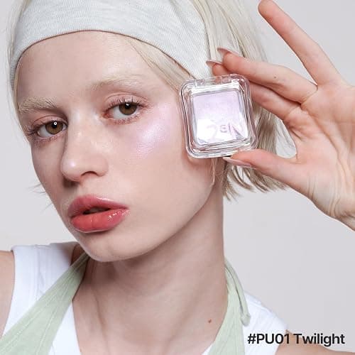 2aN Pure Glash Highlighter PU01 Twilight – Glass-Like Sheen Powder Highlighter for a Natural, Radiant Glow | Buildable, Long-Lasting, Lightweight Formula thumbnail 2