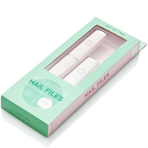 Malva Belle Crystal Glass Nail File Set for Women - 2 Pack Gift Set with Travel Cases - Best Reusable Files for Natural Nails & Gel - Professional Czech Glass - Great Gift for Women - Pink (3mm) thumbnail 4