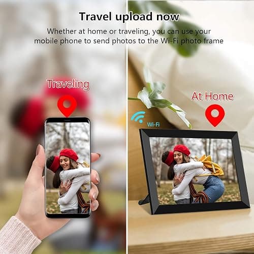 FRAMEO Cadre Photo numérique WiFi 10,1" Écran Tactile LCD IPS 1280 x 800 Mémoire intégrée 16 Go Rotation Automatique Partagez instantanément des Moments Via l'application Frameo Depuis n'importe où thumbnail 5