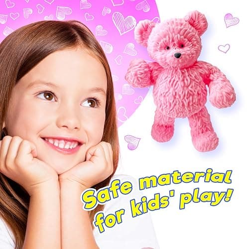 JA-RU Fuzzy Bear Squishy Toys for Kids (3 Bears Assorted Colors) – Cute Animal Squeeze Toys, Stress Relief Toy, Bear Party Favors, Classroom Prizes & Goodie Bag Stuffers. Assor-3711-3s thumbnail 2