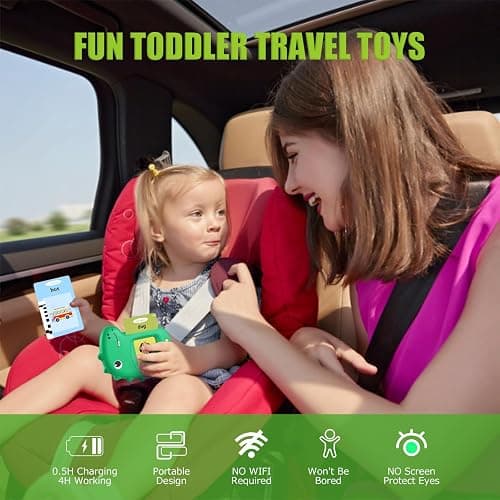 Talking Flash Cards for Toddler Toys for 2 3 4 5 6 Year Old Baby Boys Preschool Learning Resources Sensory Toys for Autism Educational Montessori Toy with 224 Words Interactive Gifts For Kids Age 2-6 - British-Green thumbnail 6