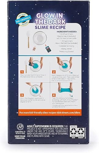 Elmer’s Glue Slime Kit Dinosaur Night Makes Color Changing and Glow in the Dark Slime Includes Liquid Glue and Activator 4 Count thumbnail 8