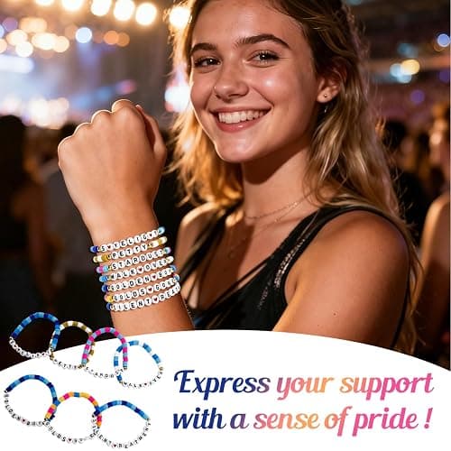 HiheXien Singer Friendship Bracelets for Fans - Handmade Stackable Gifts | Inspired by concert outfits, these stackable bracelets are perfect for birthdays, parties, and fan gifts. Fashion, for fans thumbnail 6