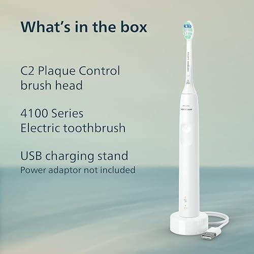 Philips Sonicare 4100 Series Electric Toothbrush - Sonic Toothbrush with Advanced Sonic Technology, Pressure Sensor, Two Intensity Settings, Smartimer & Quadpacer, White, Model HX3681/23 thumbnail 8